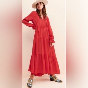Anthropologie Red Dress by Maeve